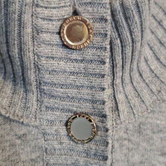 Tory Burch Giselle Rib Trim Mock Neck Sweatshirt Size M - Picture 4 of 9